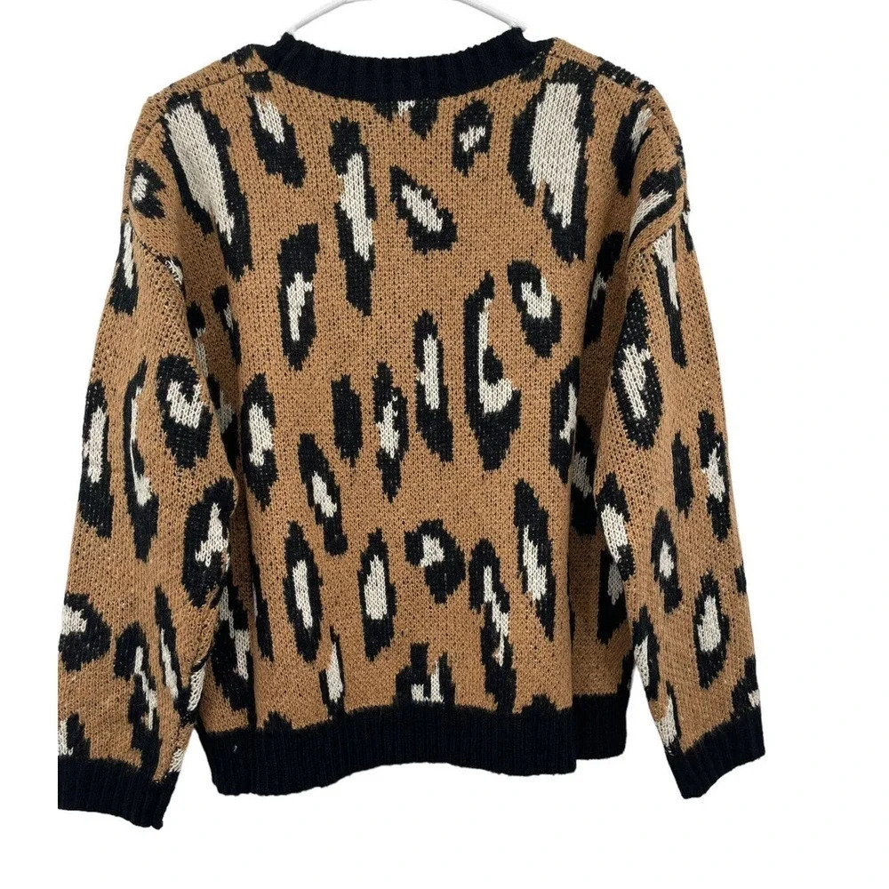 MINKPINK by Revolve Size S Latifah Intarsia Sweater animal print New $119 - Picture 4 of 10